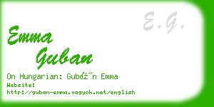 emma guban business card
